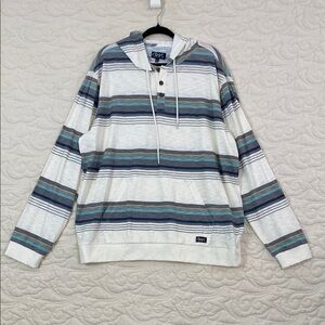 rtwc Hoodie Lightweight Striped Kangaroo Pocket Sz XL
